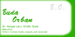 buda orban business card