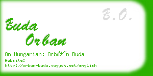 buda orban business card